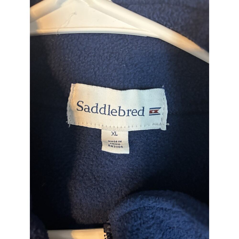 Saddlebred 1/4 Zip Fleece Sweat Shirt Mens Size XL Blue - Picture 2 of 8